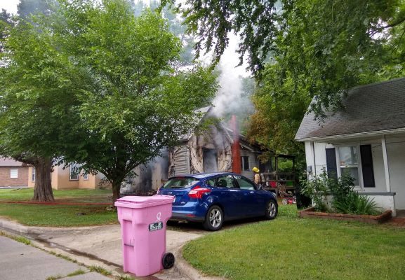 Fire Destroys home on Garfield Avenue