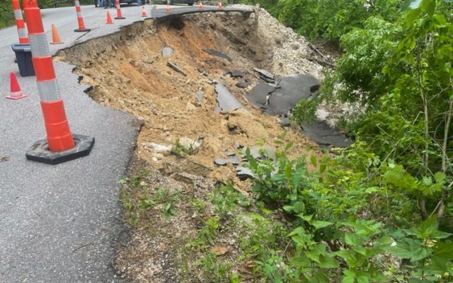 Camden County Landslide Closes Road