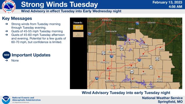 Wind Advisory goes into effect Tuesday
