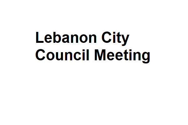May 22nd Lebanon City Council Agenda
