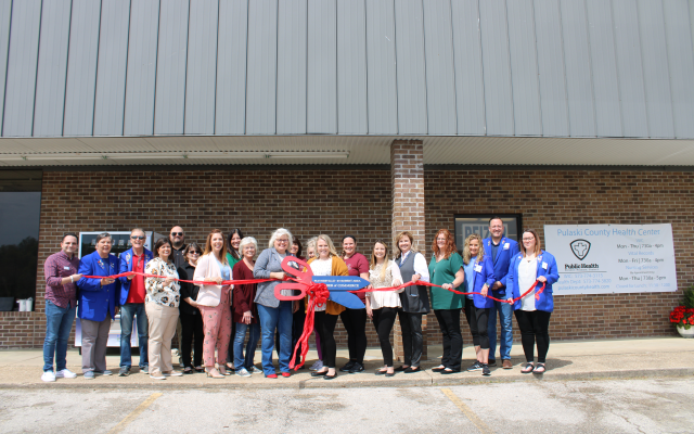 Ribbon cutting for Pulaski County Health Center, now in Waynesville