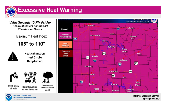 Excessive heat continues but some relief may be in site this weekend