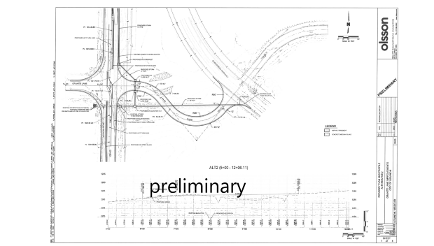 Sidewalks and Street realignment proposal from Lebanon Public Works